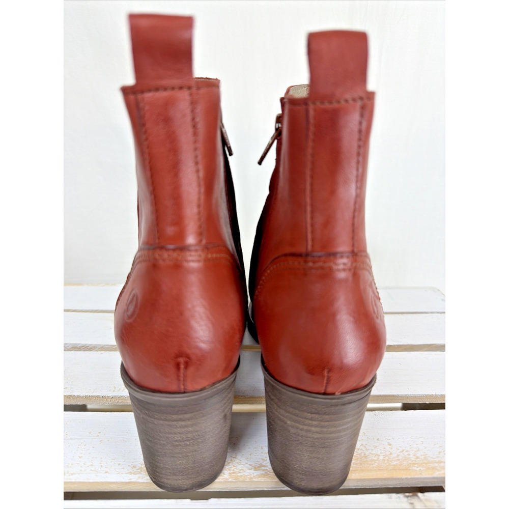 New NO Box Casta Tynt Rust Side Zip Gusset Heel Ankle Boots #1060 EU 41 - Picture 2 of 7